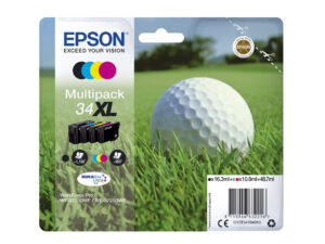 Tinta Epson 34XL Pack Negro/Tricolor
