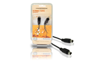 Cable CONCEPTRONIC S-Video 1,8m Negro