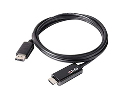 Cable Club 3D DP 1.4 a HDMI 2.0 2m M/H Negro