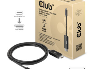 Cable Club 3D Mini DP a HDMI 1.8m M/M Negro CAC-1187