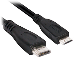 Cable Club 3D Mini HDMI a HDMI 1m M/M Negro CAC-1350