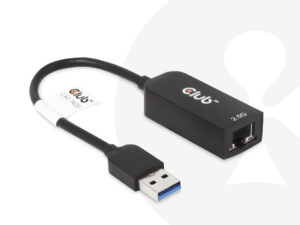 Adaptador Club 3D USB-A a RJ45 2.5Gbps Negro