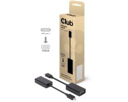 Adaptador Club 3D USB-C a VGA 15cm M/H Negro CAC-1502