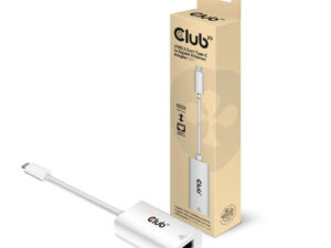 Adaptador Club 3D USB-C a RJ45 1Gbp M/H Blanco CAC-1519