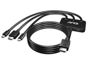 Cable Club 3D HDMI a HDMI+USB-C+MiniDP M/M