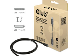 Cable Club 3D USB-C Thunderbolt 5 1m M/M Negro CAC-2501