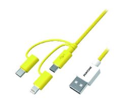 Cable PANTONE USB a Lightning/mUSB/USB