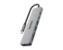Docking Sitecom 7en1 USB-C a HDMI/USB-A/C/SD