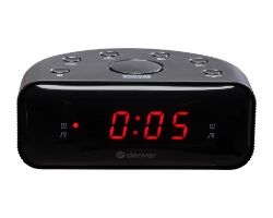Radio Despertador DENVER Alarma Dual Negro