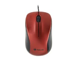 Ratón NGS Óptico USB-A 1200dpi Rojo