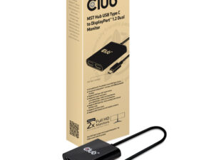 Adaptador Club 3D USB-C a 2xDP FHD Negro