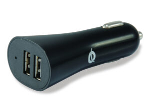 Cargador CONCEPTRONIC Coche 2xUSB 2.0 Negro