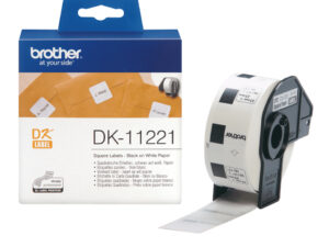 Etiquetas Precortadas BROTHER Negro/Blanco