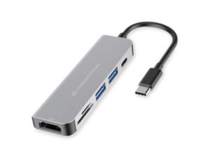 Docking CONCEPTRONIC 6 en 1 USB-C Aluminio