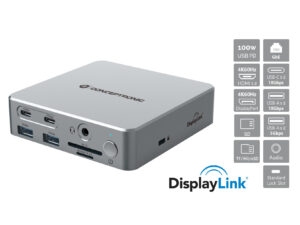 Dock CONCEPTRONIC USB-C a USB/HDMI/RJ45 Plata