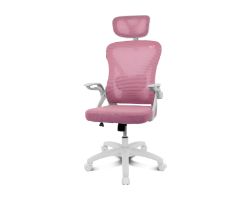 Silla Drift Ergonómica Blanco/Rosa
