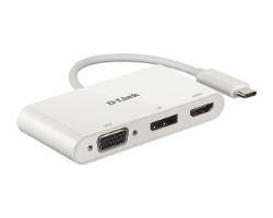 Hub D-link USB-C 3.0 HDMI VGA DP Blanco Hub D-link USB-C 3.0 HDMI VGA DP Blanco