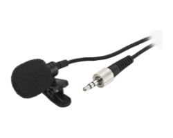 Micrófono de solapa Monacor 3.5mm Negro Micrófono de solapa Monacor 3.5mm Negro