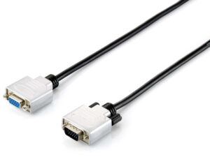 Cable EQUIP VGA/M a VGA/H 3m Negro/Plata