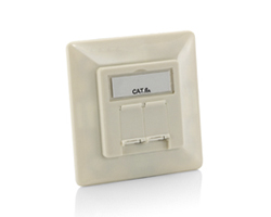 Roseta EQUIP Cat.6a 2 Tomas Blanco Perla