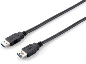 Cable EQUIP USB-A/M a USB-A/H 2m Negro