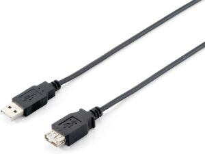 Cable EQUIP USB-A/M a USB-A/H 5m Negro