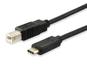 Cable EQUIP USB-B/M a USB-C/M 1m Negro