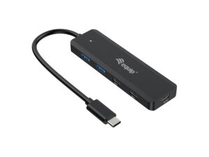 Hub EQUIP USB-C a 2xUSB-A 3xUSB-C Negro
