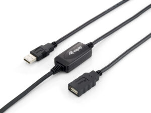 Cable EQUIP USB-A/M a USB-A/H 10m Negro