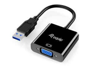 Cable EQUIP USB-A/M a VGA/H 0.25m Negro