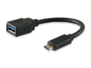 Cable EQUIP USB-A/H a USB-C/M 0.15m Negro