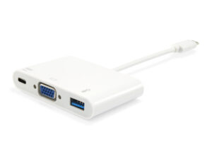 Adaptador EQUIP USB-C a USB-A/USB-C PD/VGA