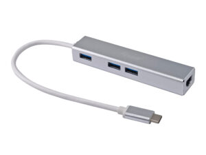 Adaptador EQUIP USB-C a USB-A/RJ45 Plata