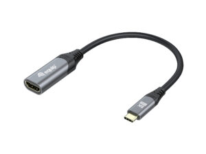 Cable EQUIP USB-C/M a HDMI/H 15cm Negro/Gris