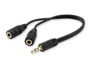 Cable EQUIP Audio 2x3.5mm/M a 3.5mm/H 0.13m