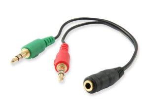 Cable EQUIP Audio 2x3.5mm/M a 3.5mm/H 0.13m