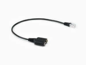 Cable EQUIP 1xRJ9/M a 2x3.5mm/H 0.25m Negro
