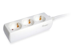Regleta EQUIP 3xSchuko Cable 1.5m Blanca