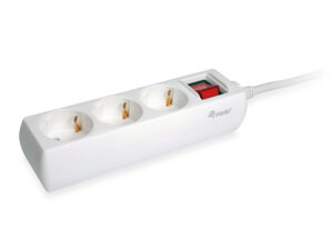 Regleta EQUIP 3xSchuko Interruptor Blanca