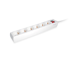 Regleta EQUIP 5xSchuko 2xUSB Interruptor