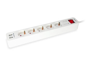 Regleta EQUIP 5xSchuko 2xUSB Interruptor