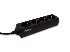 Regleta EQUIP 4xSchuko Cable 1.1m Negra
