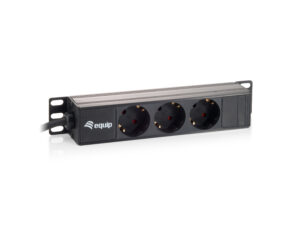 Regleta EQUIP 3 Tomas 1.5m Rack 10" 1U Negra