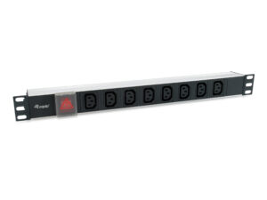 Regleta EQUIP 8 Tomas Interruptor 1U Negra