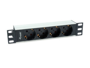 Regleta EQUIP 4xSchuko 1.5m Rack 1U Negra