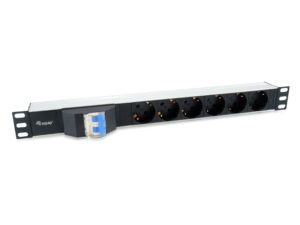 Regleta EQUIP Rack 19" 1U 6xSchuko Negra