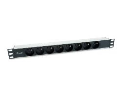 Regleta EQUIP 8xSchuko 1.8m Rack 1U Negra