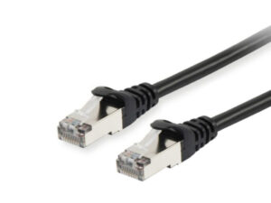 Cable EQUIP RJ45 Cat.6a S/FTP 1m Negro
