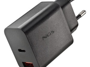 Cargador NGS Era 30W 1USB-A 1USB-C Negro