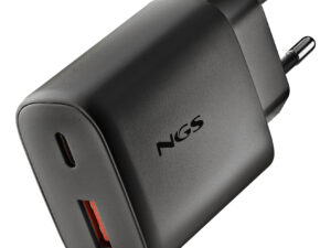 Cargador NGS Era 45W 1USB-A 1USB-C Negro